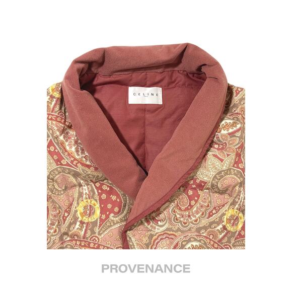 🔴 Celine Logo Padded Down Vest - Red Paisley - Picture 5 of 9